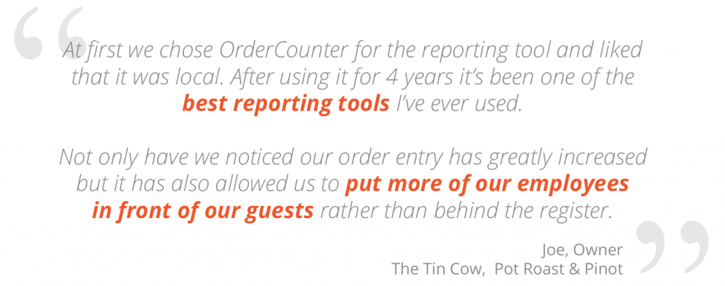 Tin Cow, Pensacola, FL POS, OrderCounter Cloud Hybrid POS